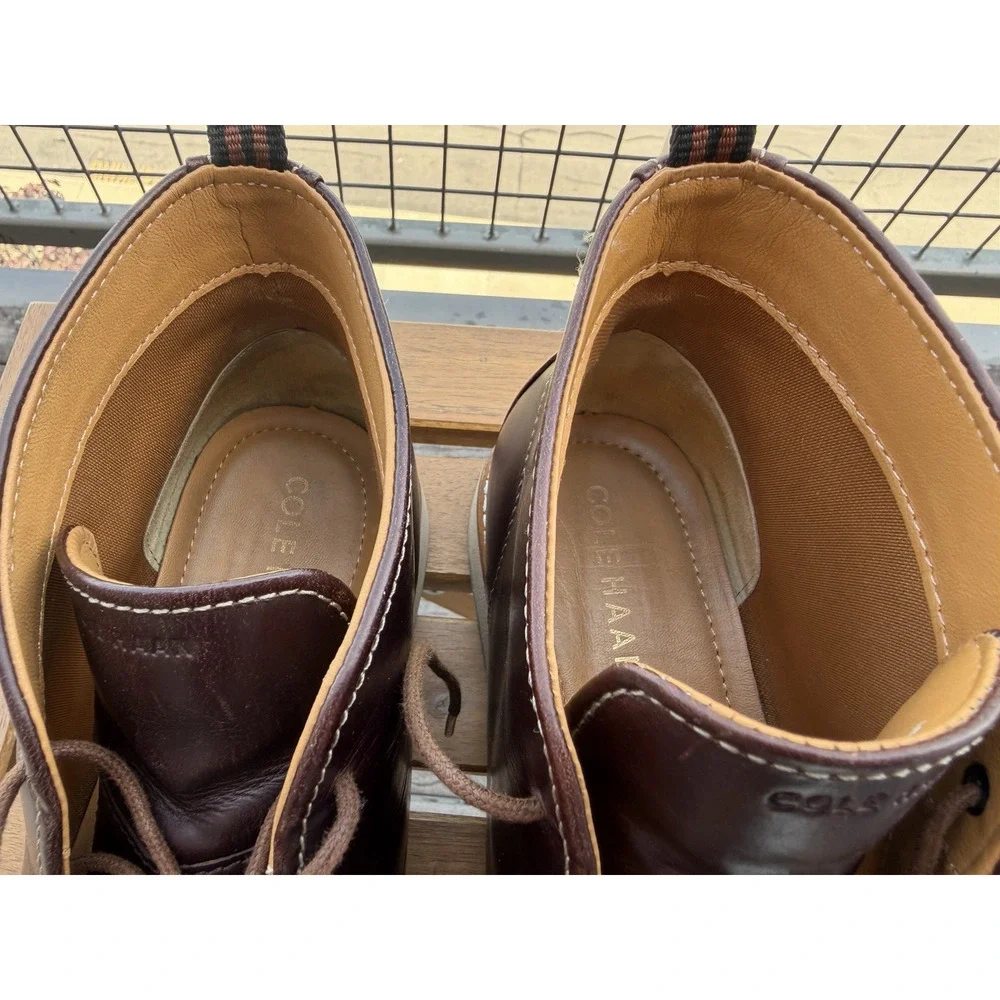 Men's Size 11 Cole Haan Leather Comfort Grand OS Chukka in Dark Java Brown EUC